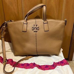 Tory Burch McGraw zip top satchel